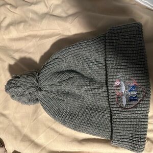 Gray RN Knit Pom-Pom Beanie
